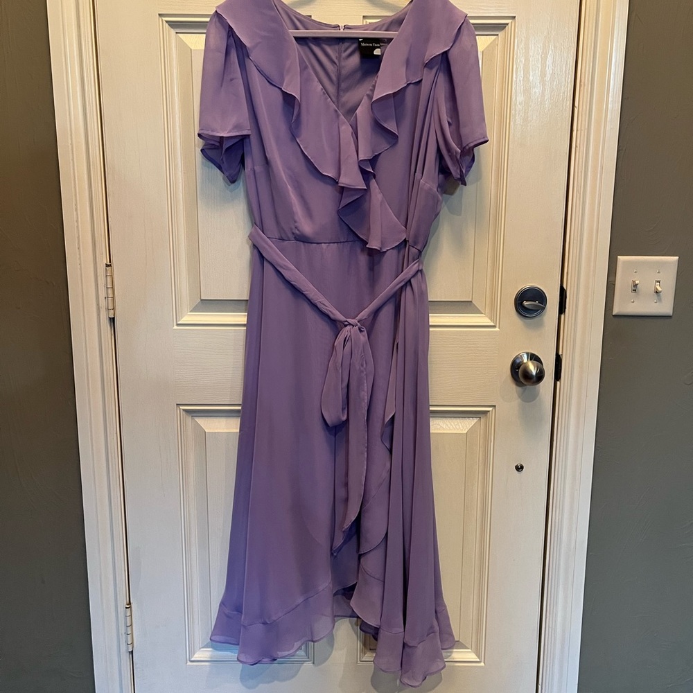 Lavender Plus Size Ruffled Dress